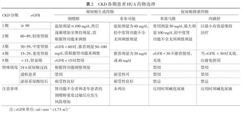 中国慢性肾脏病患者合并高尿酸血症诊治专家共识-3 表2.jpg