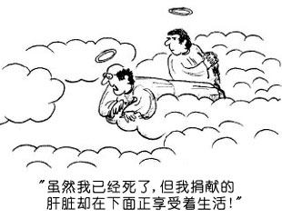 肝移植的卡通