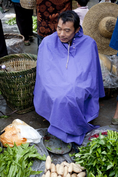 雨天卖菜