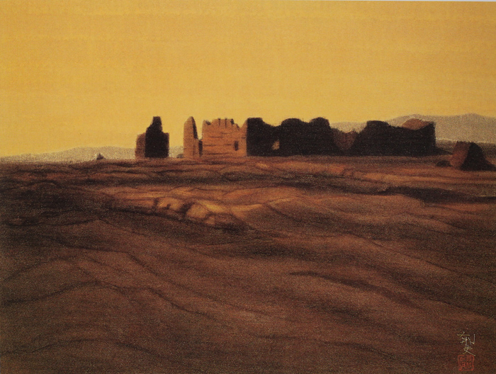 交河古城的黄昏.jpg