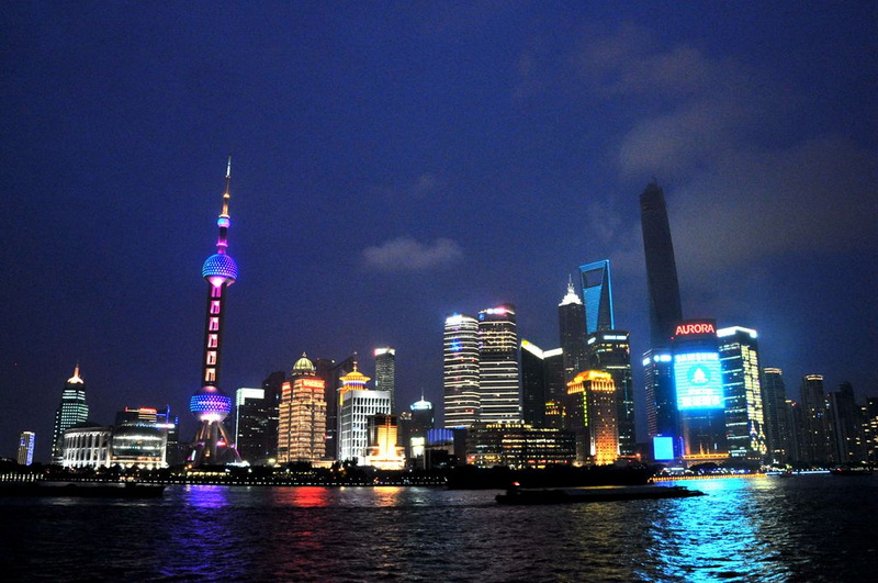 陆家嘴金融中心夜景
