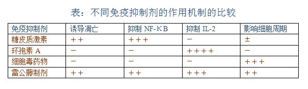 不同免疫抑制剂的作用机制的比较.jpg