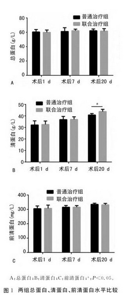 图1 两组总蛋白、清蛋白、前清蛋白水平比较.jpg