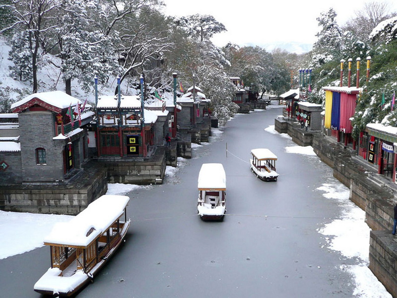 大雪中的颐和园