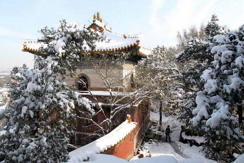 大雪中的颐和园
