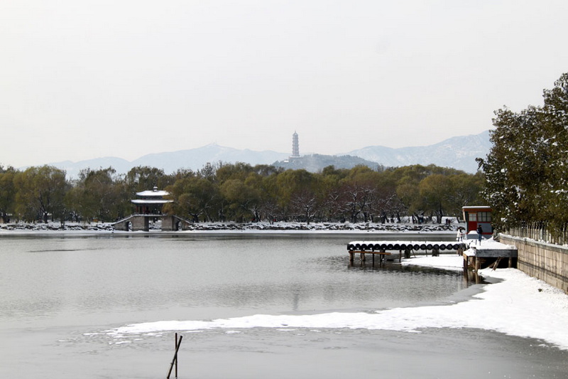 大雪中的颐和园