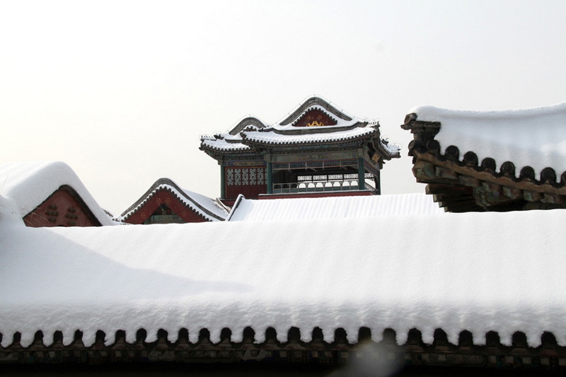 大雪中的颐和园