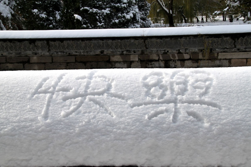大雪中的颐和园
