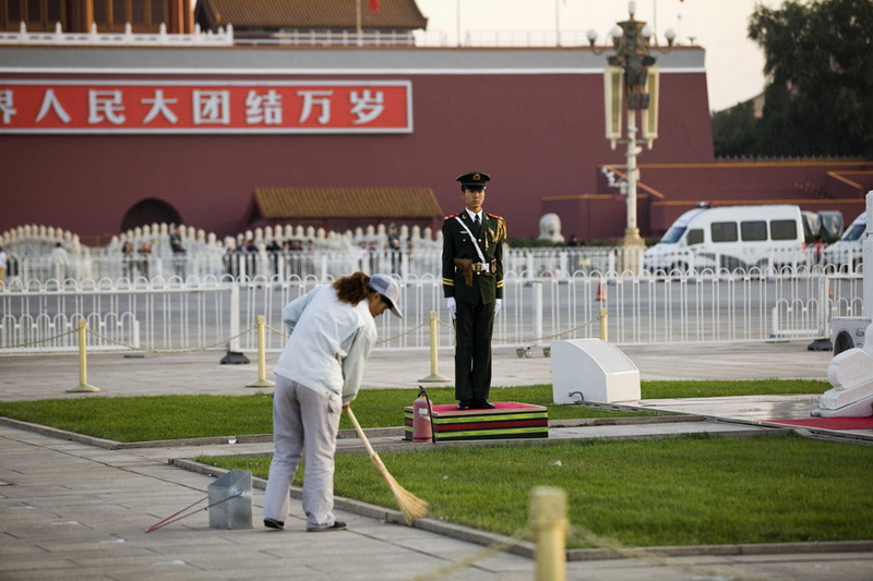 国庆前夕拍天安门升旗