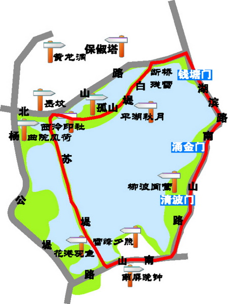 【例行活动】 周四晚环西湖(摘自我要户外)