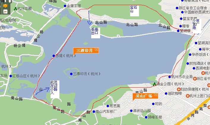 【例行活动】 周四晚环西湖(摘自我要户外)