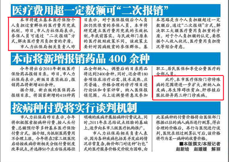 北京市医改工作全面启动 医改方案今日正式公布